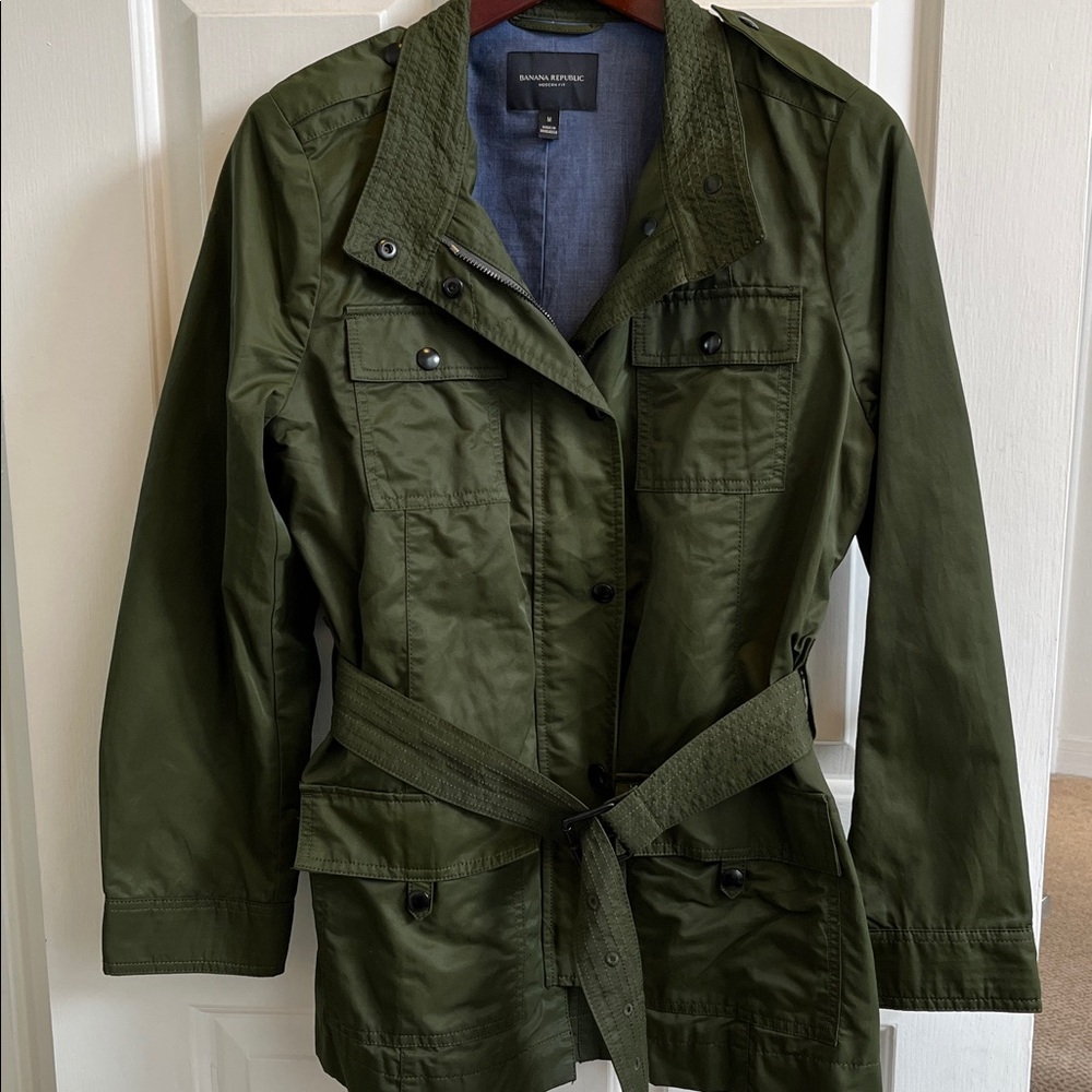 Banana Republic Olive Belted Jacket size Medium